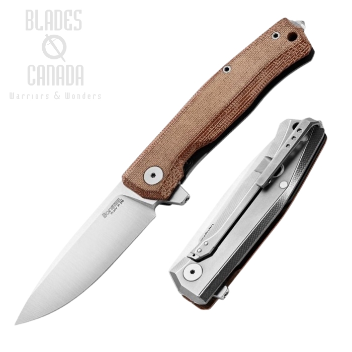 Lion Steel Myto Flipper Framelock Knife, M390, Micarta/Titanium, MT01 CVN